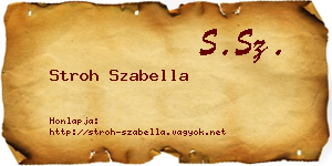 Stroh Szabella névjegykártya